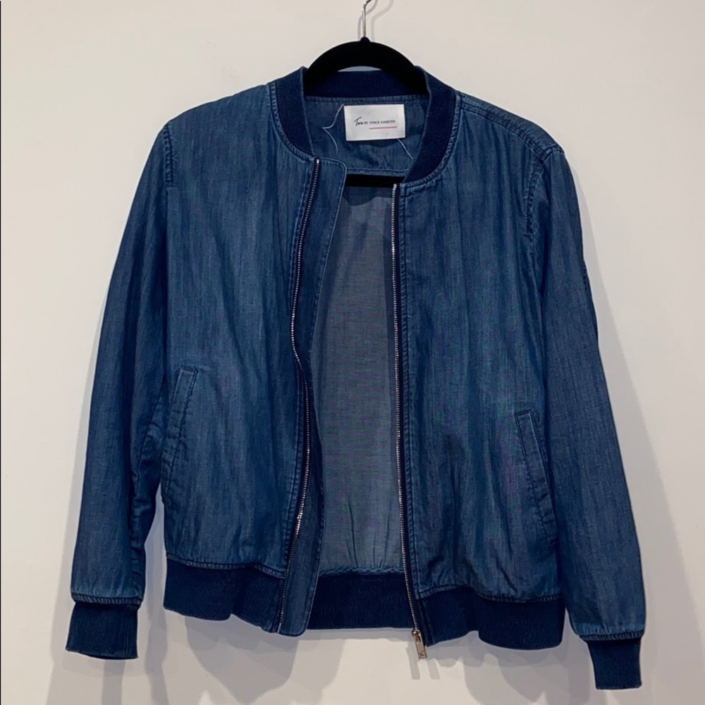 Vince Camuto Denim Bomber
